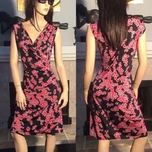 Dana Buchman Faux Wrap Sleeveless Dress (D296)